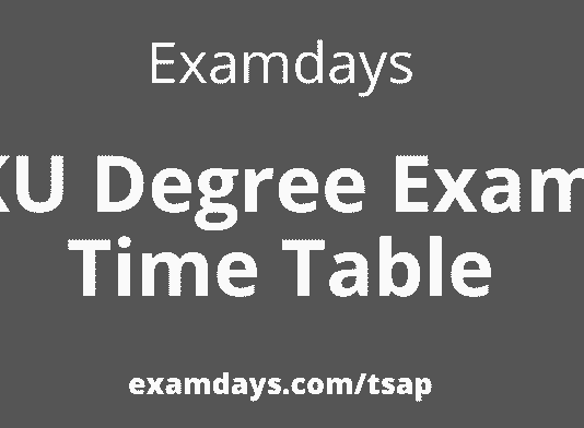 ku degree exam time table