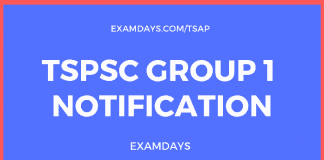 tspsc group 1 notification