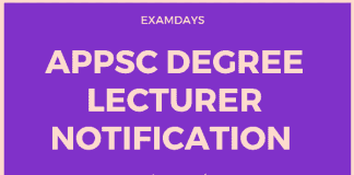 appsc degree lecturer notification