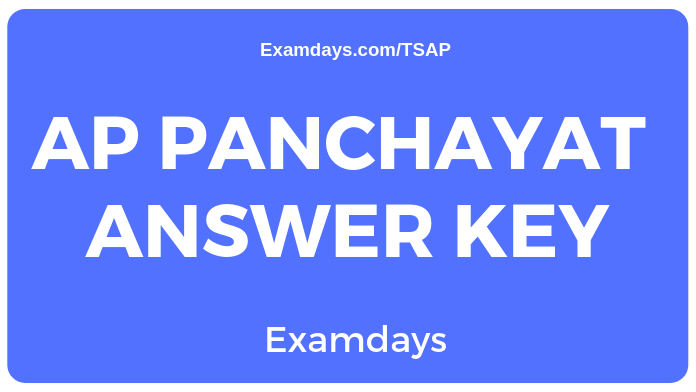 appsc panchayat secretary answer key