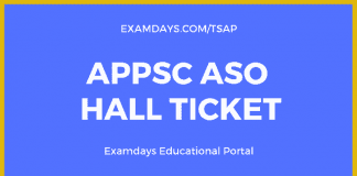 appsc aso hall ticket