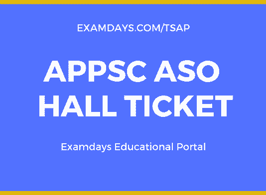 appsc aso hall ticket