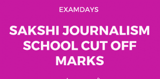 sakshi journalism school cut off marks
