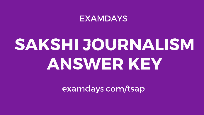 sakshi journalism school answer key