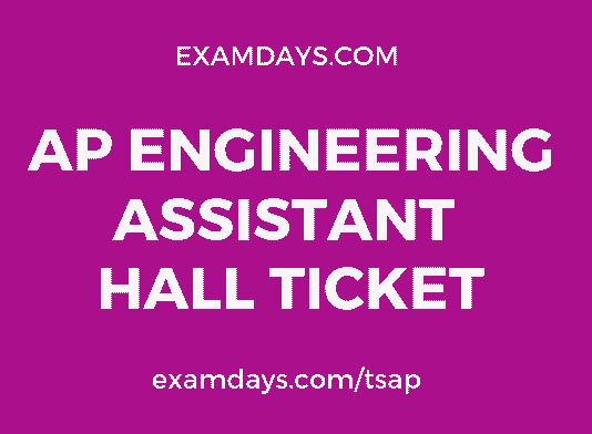 ap engineering assistant hall ticket