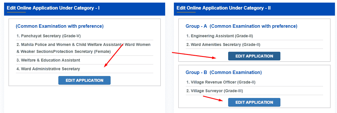 ap sachivalayam application edit option