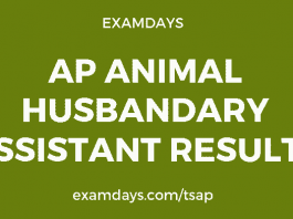 ap Animal Husbandry Assistant results