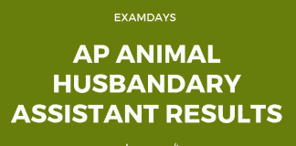 ap Animal Husbandry Assistant results