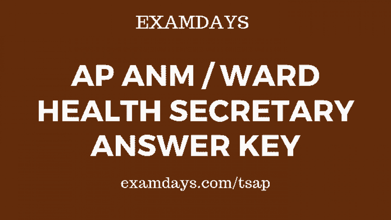 Ap Anm Answer Key 2020 Download Ward Health Secretary Key ap anm answer key 2020 download ward