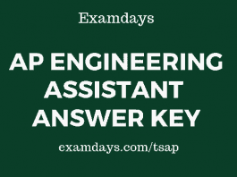 ap engineering assistant answer key