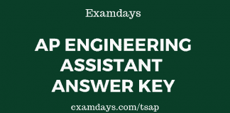 ap engineering assistant answer key