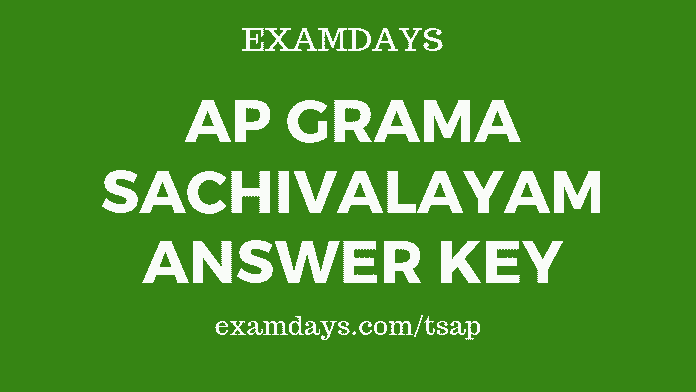 ap grama sachivalayam answer key
