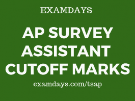 ap survey assistant cutoff marks