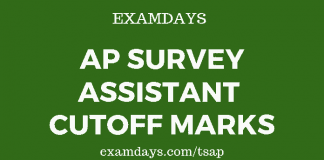 ap survey assistant cutoff marks