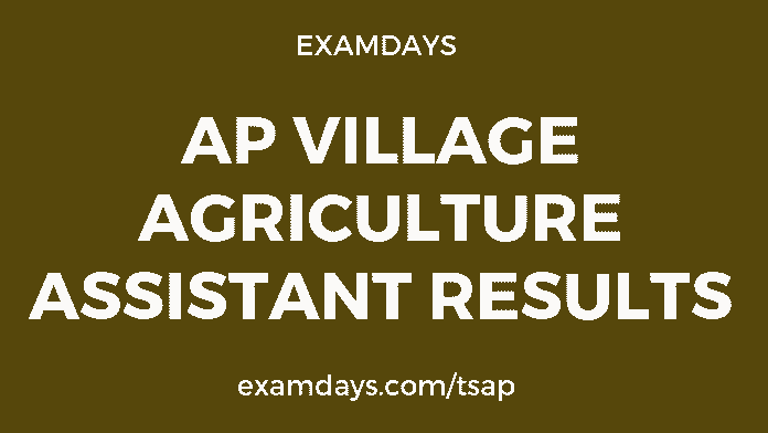 ap village agriculture assistant results