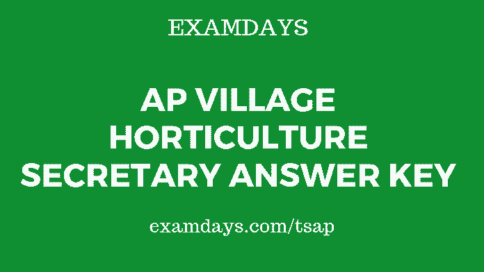 ap village horticulture answer key