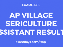 ap village sericulture assistant results