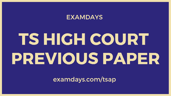 Ts High Court Previous Papers 2019 Pdf Download Steno Junior