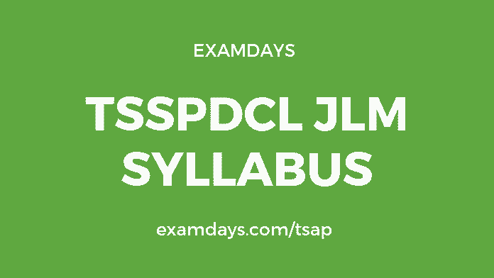 tsspdcl jlm syllabus