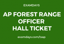 ap forest range officer hall ticket