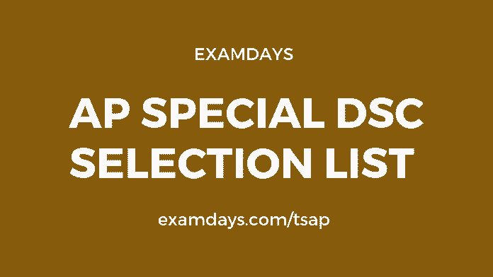 ap special dsc selection list