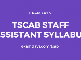 tscab staff assistant syllabus