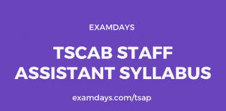 tscab staff assistant syllabus