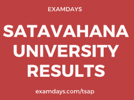 satavahana university degree results