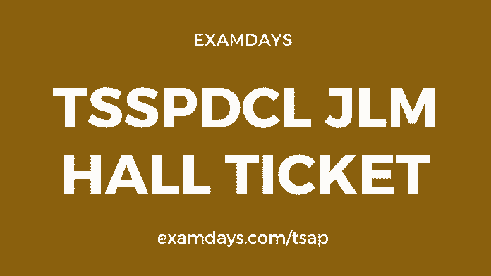 tsspdcl jlm hall ticket