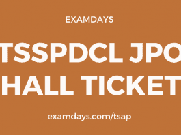 tsspdcl jpo hall ticket