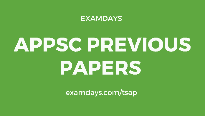 appsc previous papers pdf