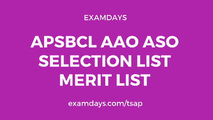 apsbcl selection list