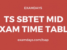 ts sbtet mid exam time table