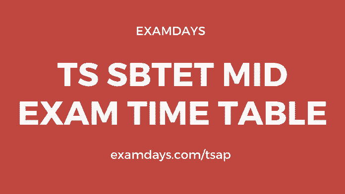 ts sbtet mid exam time table