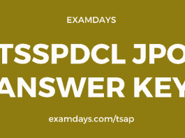 tsspdcl jpo answer key