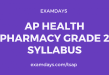 ap health pharmacist grade 2 syllabus