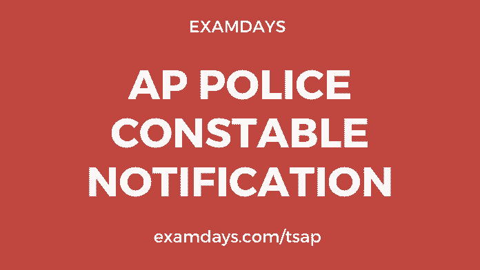 ap police constable notification