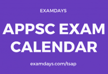 appsc exam calendar