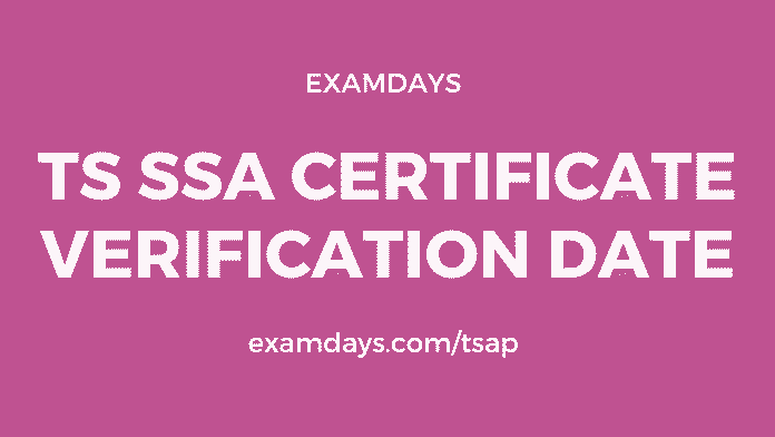ts ssa certificate verification date