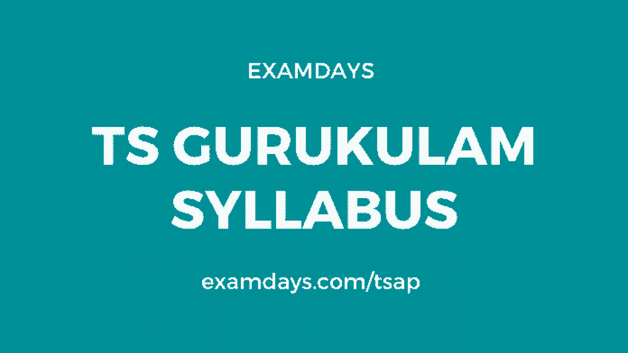 Ts Gurukulam Syllabus In Telugu English Pdf Download