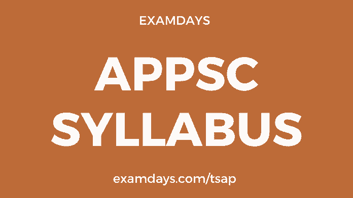 appsc syllabus