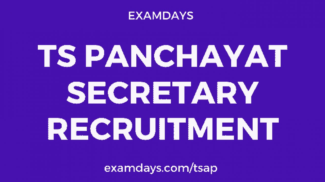 Ts Junior Panchayat Secretary Recruitment 2022 Syllabus Tspsc.gov.in