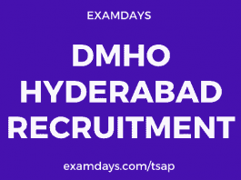 dmho hyderabad recruitment