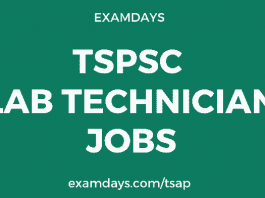 tspsc lab technician notification