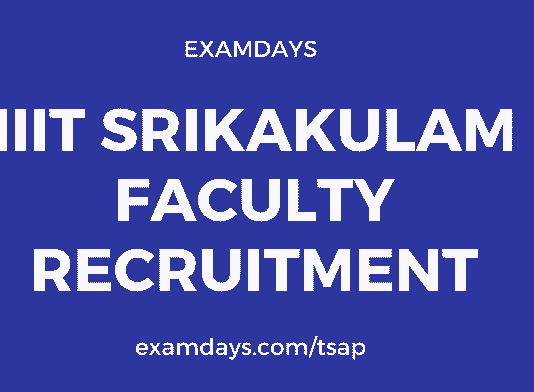 iiit srikakulam faculty recruitment