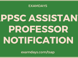 appsc assistant professor notification pdf