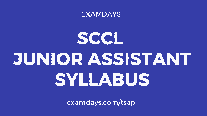 sccl junior assistant syllabus