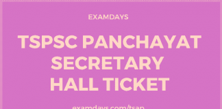 ts panchayat secretary hall ticket