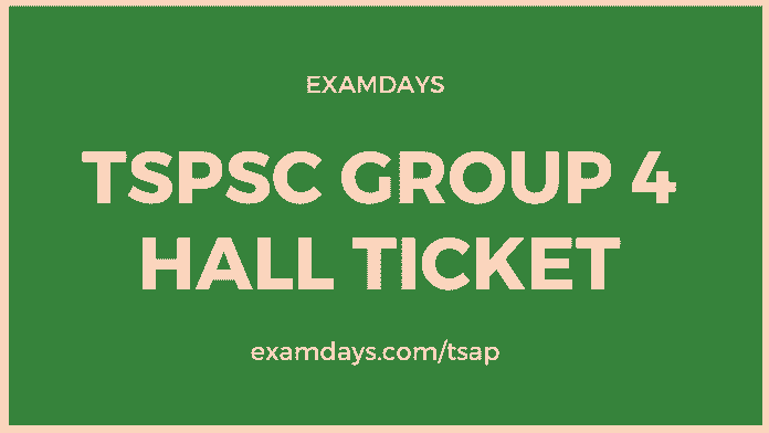 tspsc group 4 hall ticket download