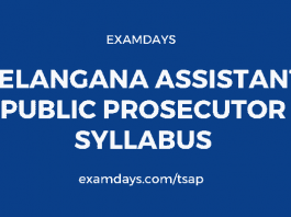 Telangana Assistant Public Prosecutor Syllabus
